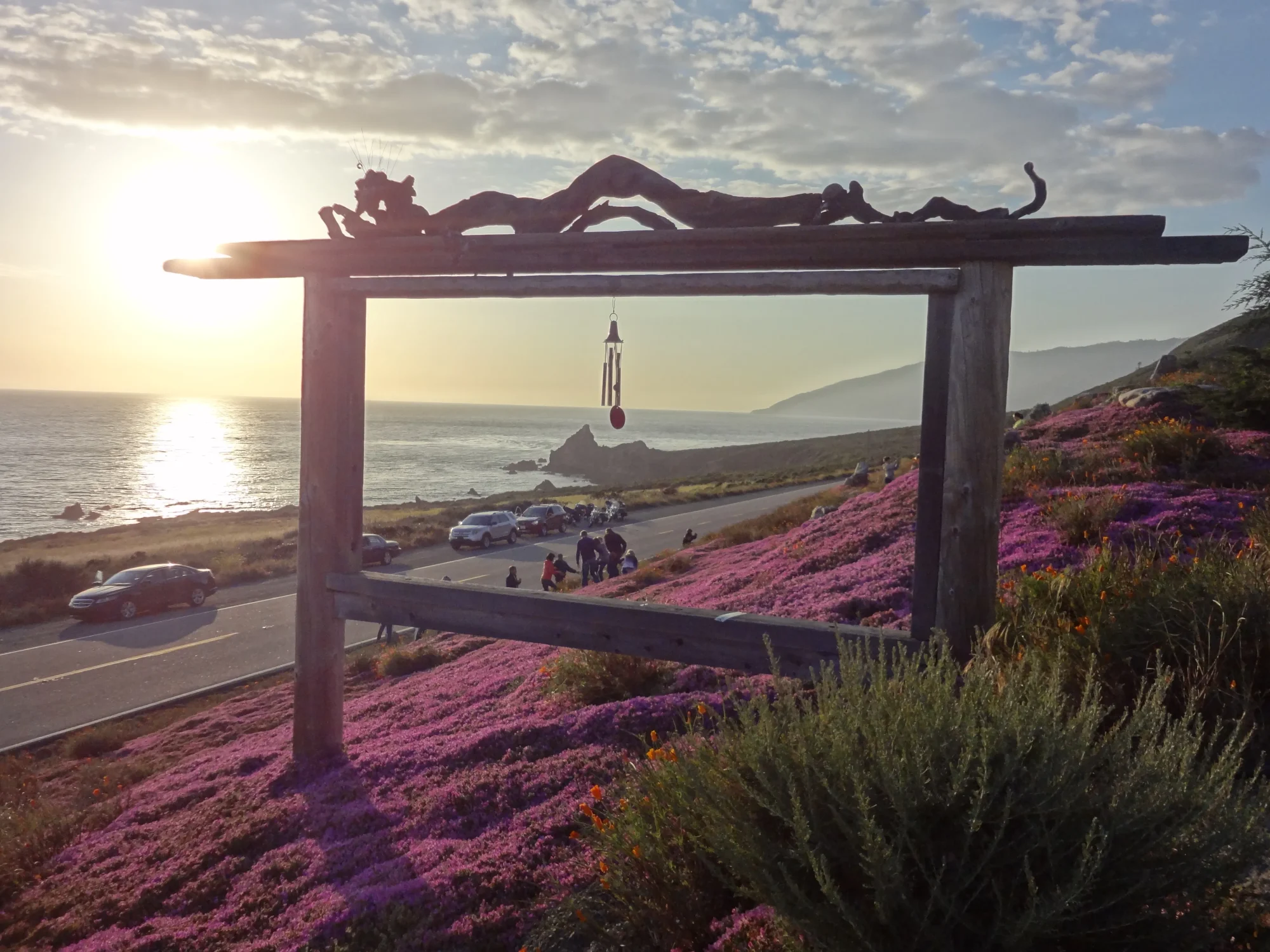 Путь к чистой любви - Big Sur морской вид, ветряной колокольчик